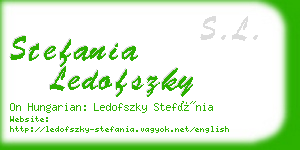 stefania ledofszky business card